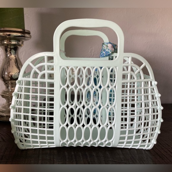 So-Jelly Basket Blue With Flowered Hair Scarf - Picture 4 of 6